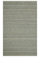 Custom Made Hand Knotted Modern Contemporary Gray Wool Area Rug