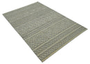 Custom Made Hand Knotted Modern Contemporary Gray Wool Area Rug