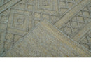 Custom Made Hand Knotted Modern Contemporary Gray Wool Area Rug