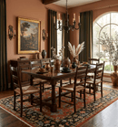 Custom Made Hand Knotted Rust and Black Traditional Wool Rug