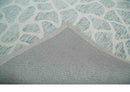 Custom Made Hand Tufted Ivory and Gray mosaic Pattern wool Area Rug