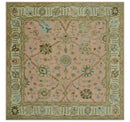 Custom Made Hand Tufted Peach Pink and Ivory Modern Colorful Oushak Rug, Kids, Living Room and Bedroom Rug
