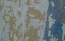 Custom Made Modern Abstract Blue And Beige Hand Tufted Wool Area Rug