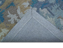 Custom Made Modern Abstract Blue And Beige Hand Tufted Wool Area Rug