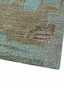 Custom Made Modern Abstract Blue Hand Tufted Wool Area Rug