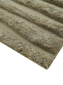 Custom Made Modern Contemporary Beige And Gray Hand Knotted Wool Rug