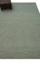 Custom Made Modern Contemporary Beige Hand Knotted Wool Area Rug
