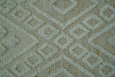 Custom Made Modern Contemporary Beige Hand Knotted Wool Area Rug