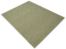 Custom Made Modern Geometrical Beige Hand Tufted Wool Area Rug