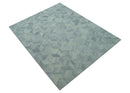 Custom Made Modern Geometrical Gray Hand Tufted Natural Wool Area Rug