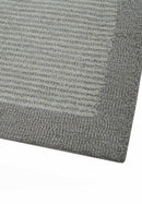 Custom Made Modern Solid Design Gray Hand Tufted Wool Rug