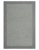 Custom Made Modern Solid Design Gray Hand Tufted Wool Rug
