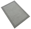 Custom Made Modern Solid Design Gray Hand Tufted Wool Rug