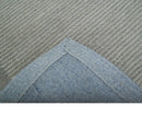 Custom Made Modern Solid Design Gray Hand Tufted Wool Rug