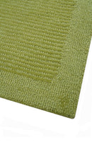 Custom Made Modern Solid Design Green Hand Tufted Wool Rug