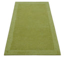 Custom Made Modern Solid Design Green Hand Tufted Wool Rug