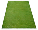 Custom Made Modern Solid Overdyed Green Hand Knotted Wool Area Rug