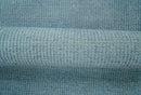 Custom Made Modern Solid Overdyed Light Blue Hand Knotted Wool Area Rug