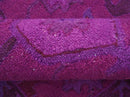 Custom Made Overdyed Traditional Oushak Purple Hand Tufted Wool Area Rug