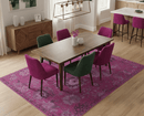 Custom Made Overdyed Traditional Oushak Purple Hand Tufted Wool Area Rug