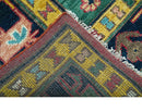 Custom Made Red And Green Traditional Heriz Design Hand Knotted Wool Rug