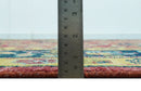 Custom Made Red And Mustard Traditional Floral Design Hand Knotted Wool Rug