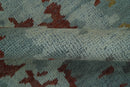 Custom Made Rust And Gray Modern Abstract Design Hand knotted Wool Area Rug