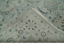 Custom Made Silver And Blue Traditional Oriental Design Hand knotted Wool Area Rug