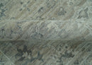 Custom Made Silver Brown Traditional Transitional Hand Knotted Wool Rug