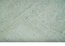 Custom Made Silver, Gray and Beige Stripes Design Hand Knotted wool Area Rug