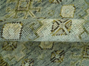 Custom Made Silver Traditional Heriz Design Hand Knotted wool area rug