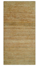 Custom Made Solid Design Camel Hand Knotted Wool Area Rug