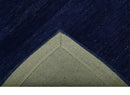 Custom Made Solid Modern Blue Hand Tufted thick Wool Area Rug
