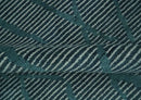 Custom Made Teal and Ivory Modern Stripes Design Hand Knotted wool Area Rug