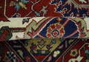 Custom Made Traditional Brown, Ivory and Blue Hand knotted Multi Size wool Area Rug