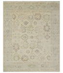 Custom Made Traditional Camel and Silver Antique Style Oushak Hand knotted Wool Area Rug