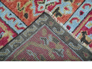 Custom Made Traditional Central Medallions Design Rust And Black Hand Knotted Wool Rug