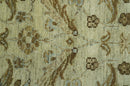 Custom Made Traditional Design Beige And Brown Hand Knotted wool area rug
