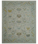Custom Made Traditional Design Beige Peach Hand Tufted Wool Area Rug