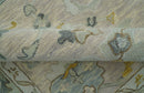 Custom Made Traditional Design Beige Peach Hand Tufted Wool Area Rug