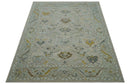 Custom Made Traditional Design Beige Peach Hand Tufted Wool Area Rug