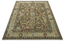 Custom Made Traditional Design Brown And Beige Hand Knotted wool area rug