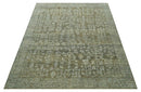 Custom Made Traditional Design Olive Hand Knotted Wool Area Rug