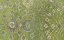 Custom Made Traditional Floral Design Green And Blue Hand Tufted wool Area Rug