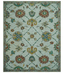 Custom Made Traditional Oriental Design Beige And Ivory Hand-Tufted Wool Area Rug