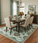 Custom Made Traditional Oriental Design Beige And Ivory Hand-Tufted Wool Area Rug