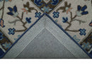Custom Made Traditional Oriental Design Blue And Beige Hand-Tufted Wool Area Rug
