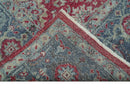 Custom Made Traditional Oriental Design Red And Blue Hand Knotted Wool Area Rug