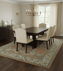 Custom Made Traditional Oriental Rust And Ivory Hand Tufted Wool Area Rug