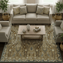 Custom Made Traditional Oushak Brown Hand Tufted Wool Area Rug
